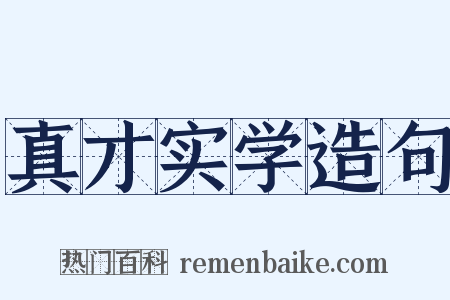 真才实学造句是什么意思的图片